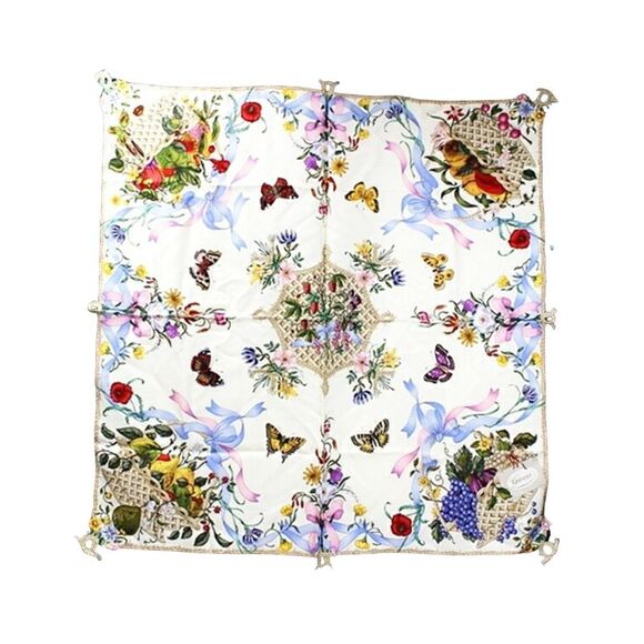 Pre Loved Gucci Floral Print Silk Scarf Women Multicolour Scarves & Shawls - Picture 2 of 8
